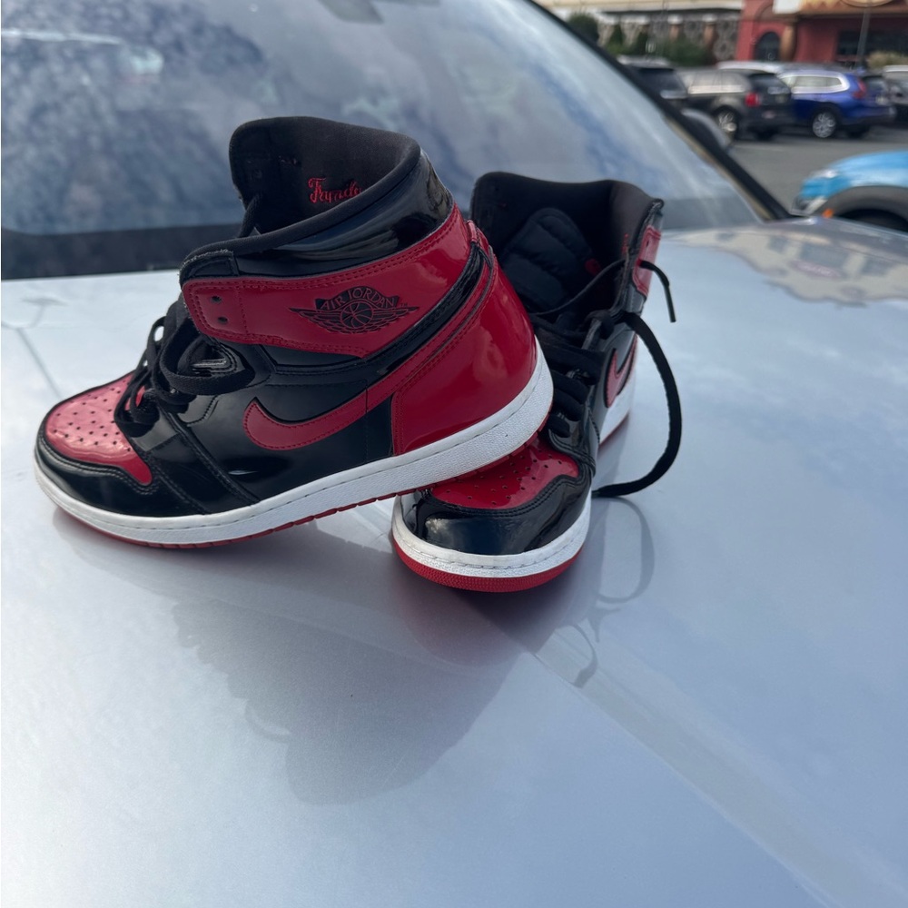 Nike Red and Black High-Top Sneakers